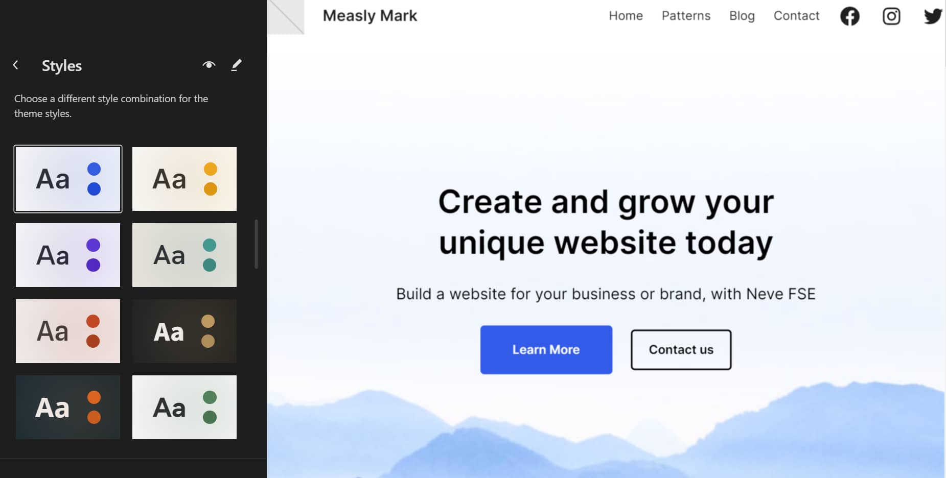 Using Global Styles with a WordPress block theme. 