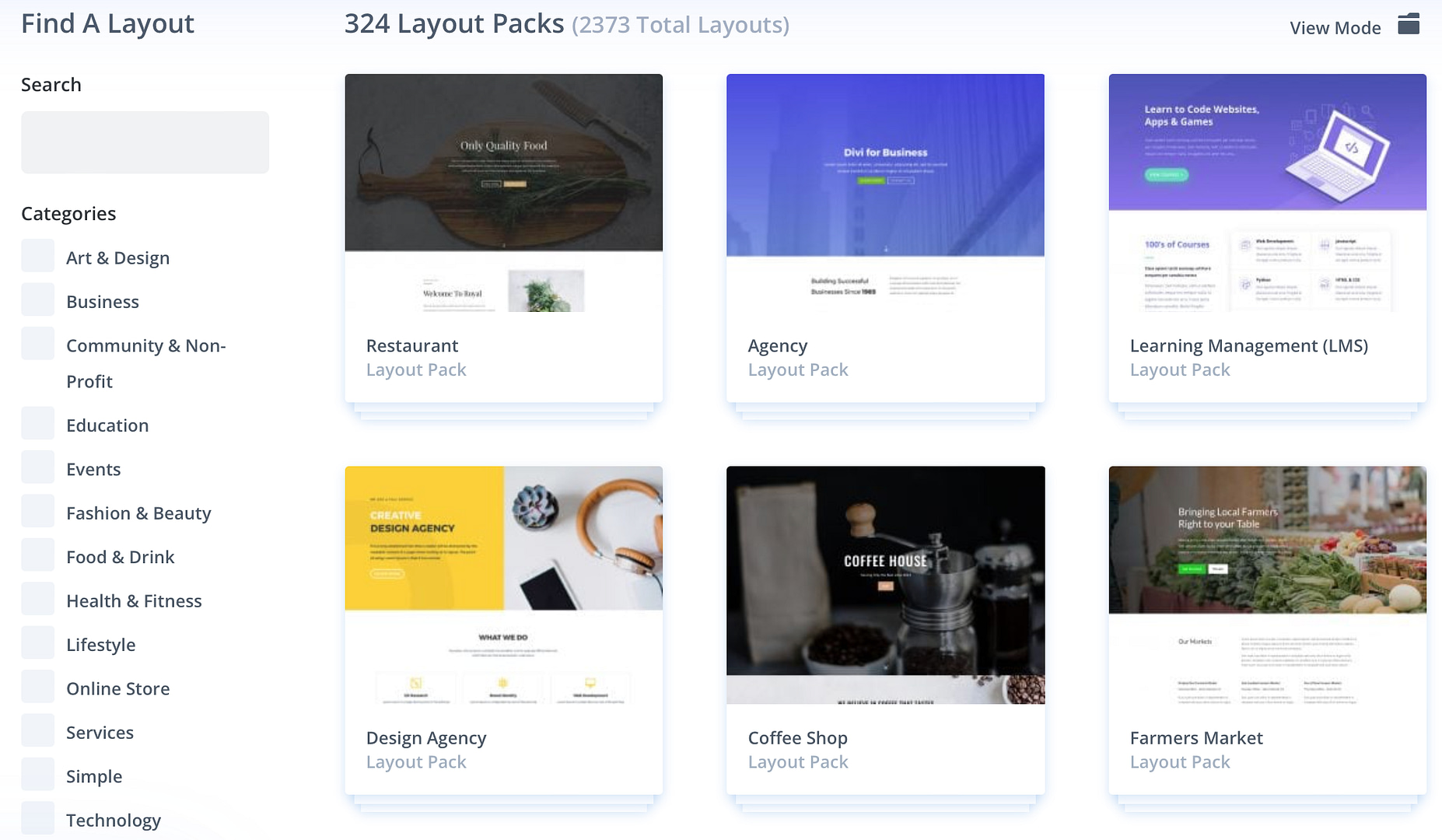 Divi layout packs.