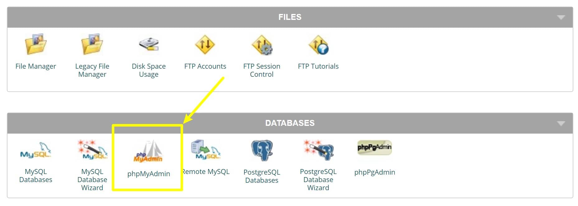 How to access phpMyAdmin