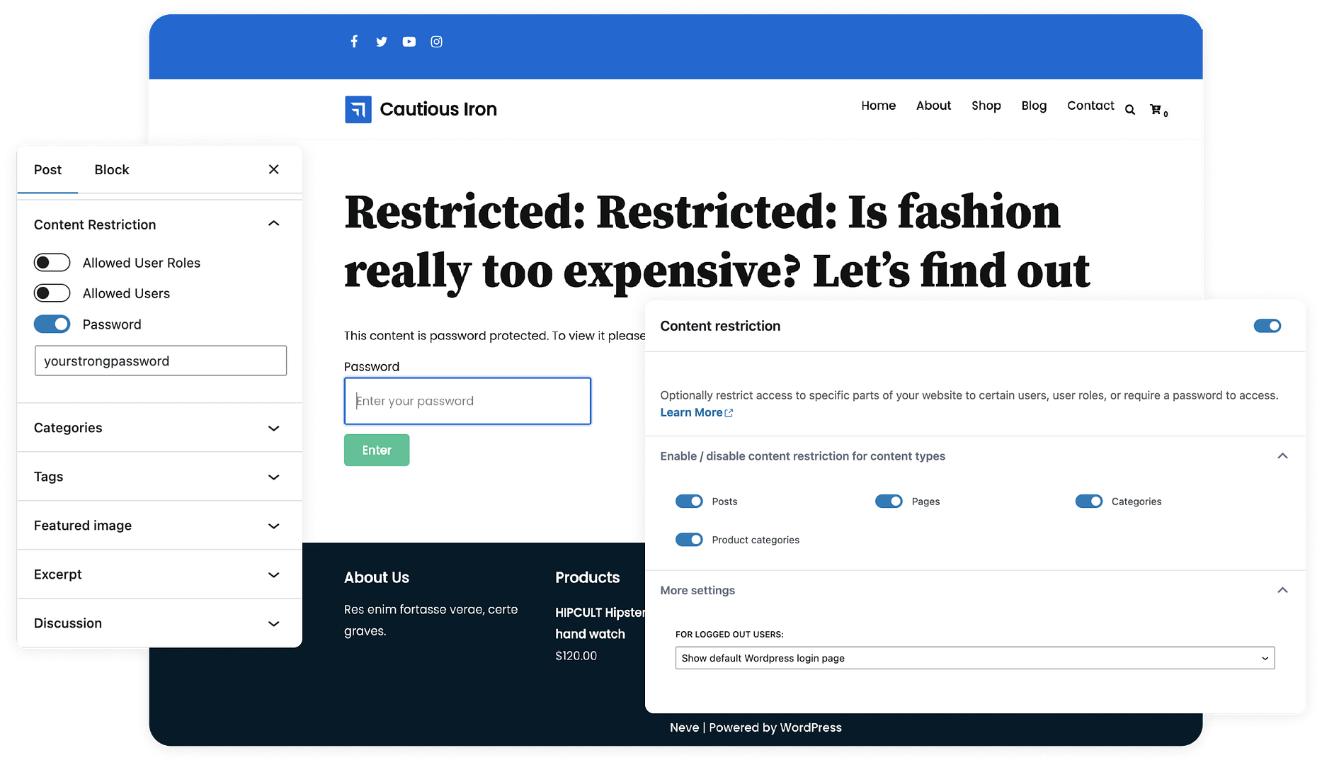 Neve content restriction.