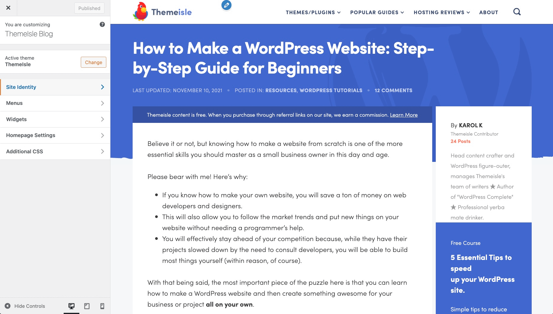 WordPress Customizer