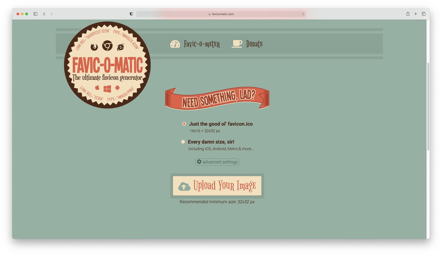 Favicomatic is one of our favorite favicon generators.