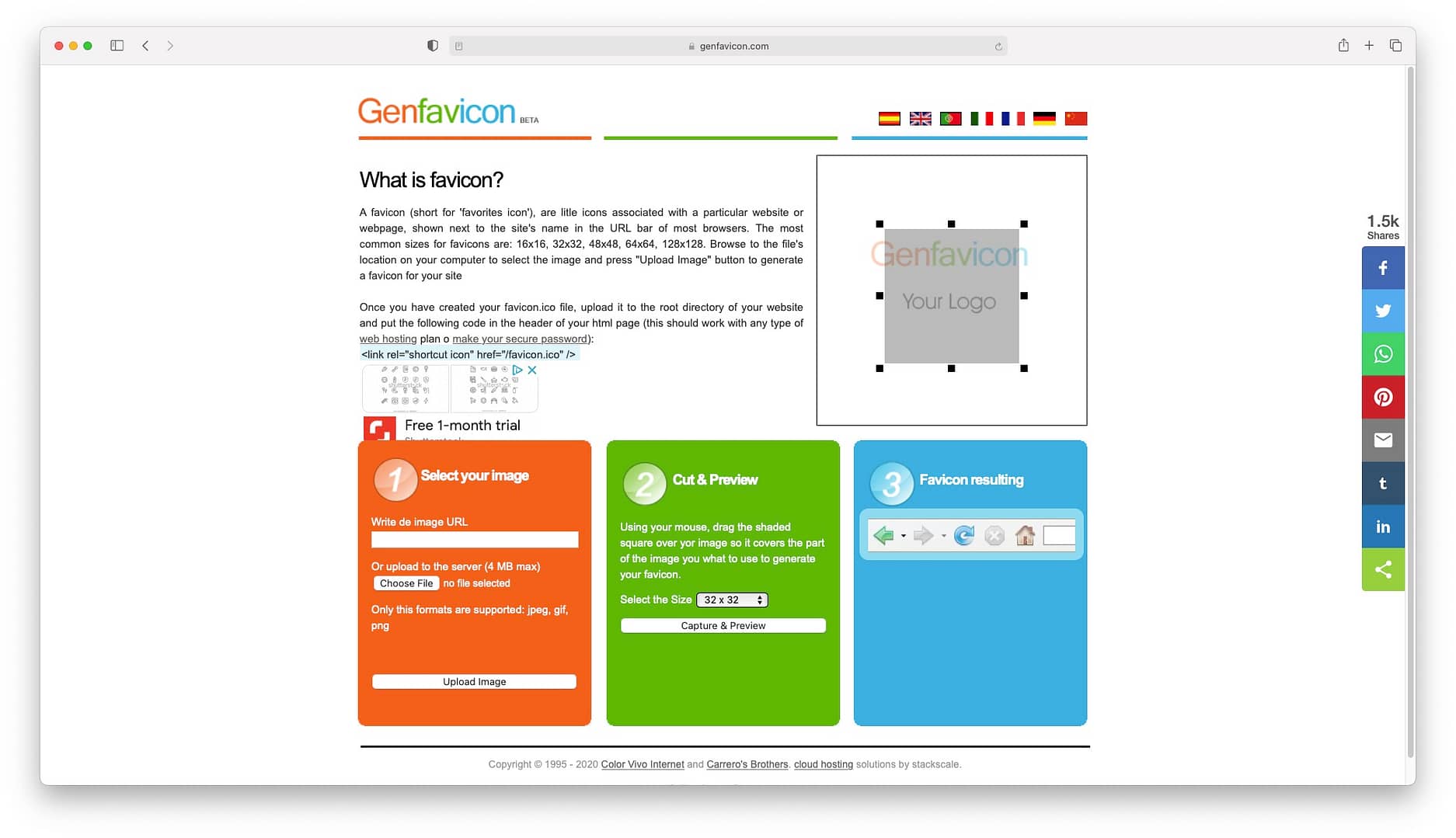 Genfavicon is one of the best free favicon generators