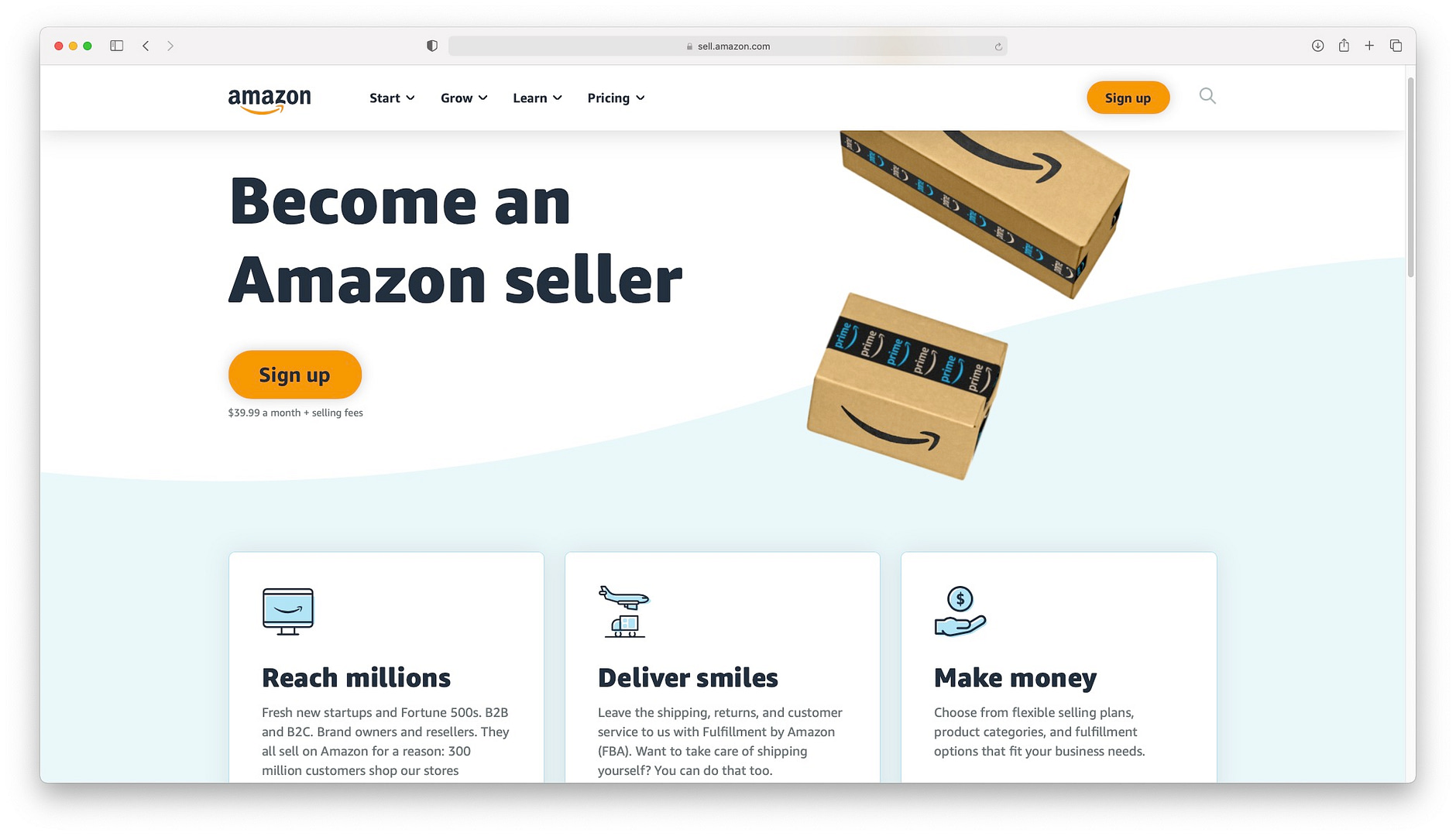 It is easy to sell online when you sign up with Amazon