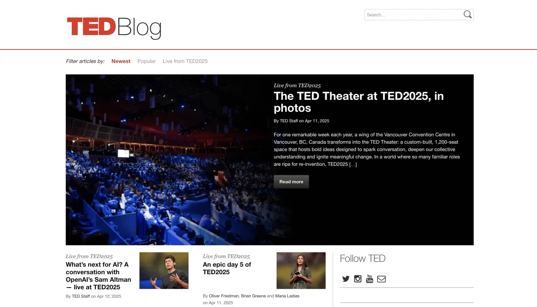 The TED blog.