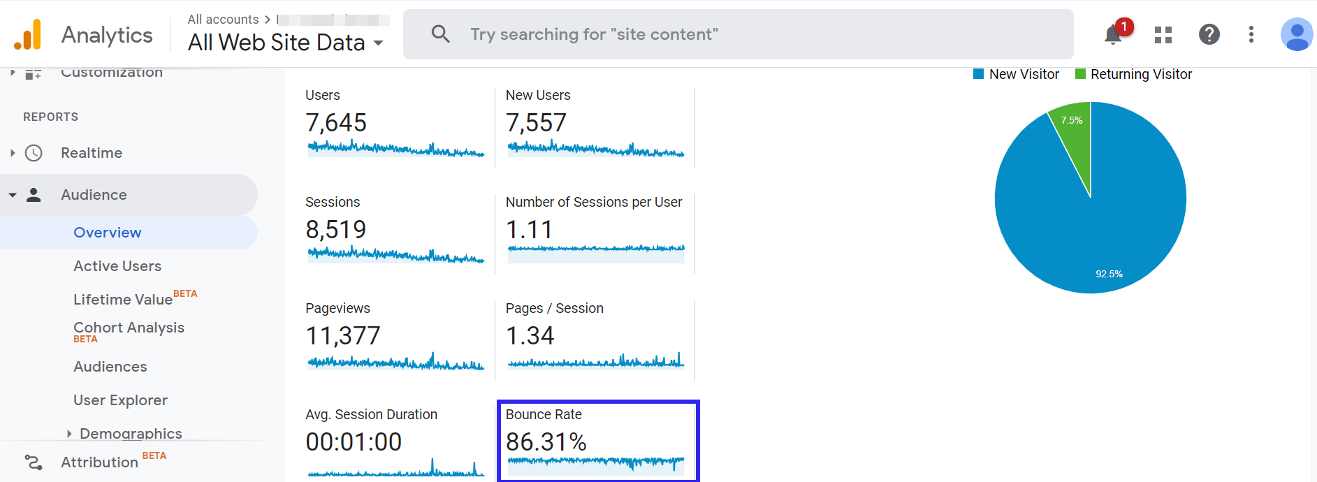 Bounce rate is one of the most important analytics.