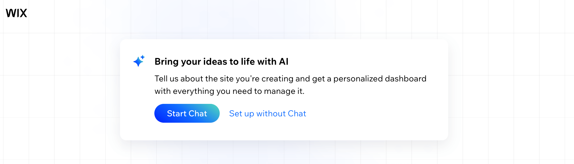 WIX AI chat