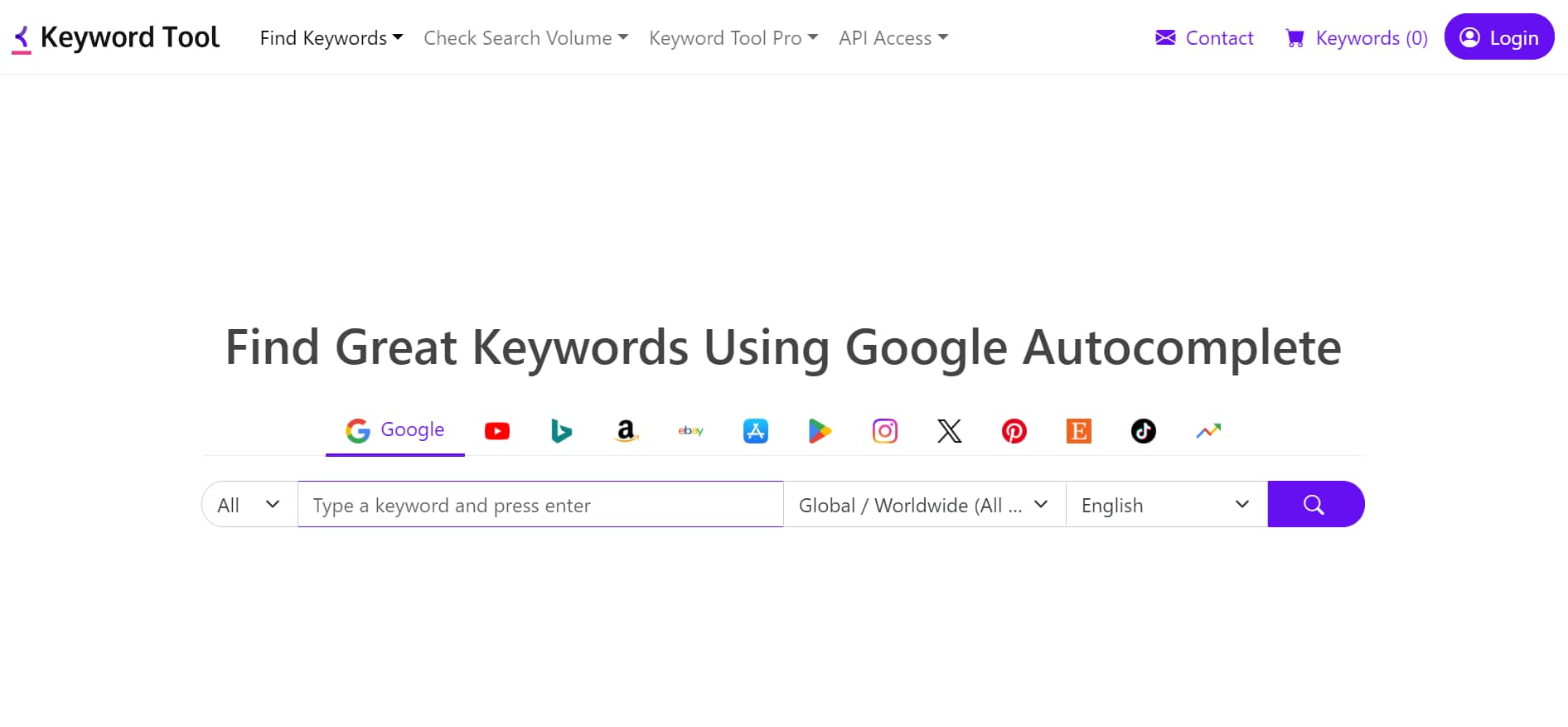 Keyword Tool