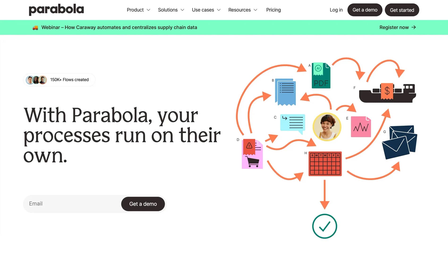 Parabola homepage.