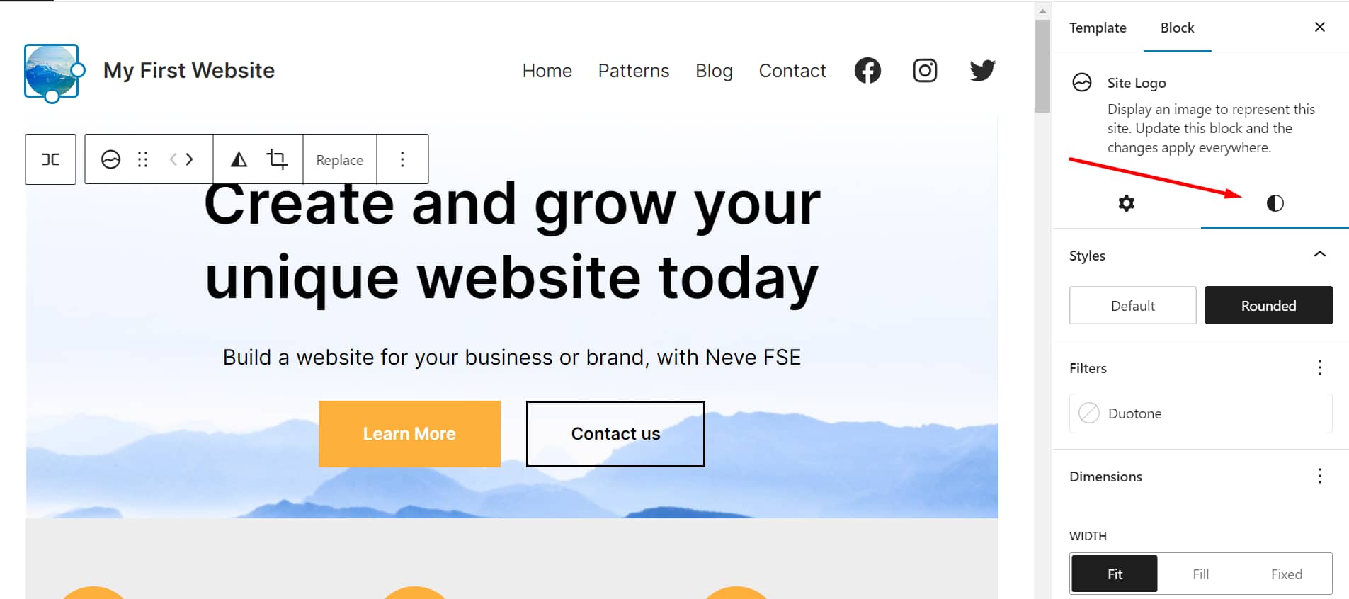 site logo styles