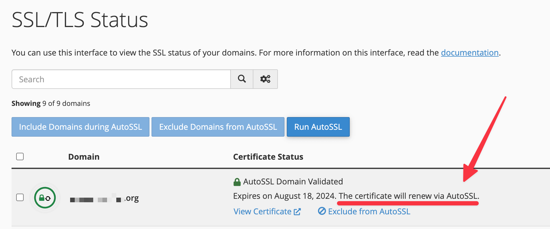 your certificate will renew automatically if you see this