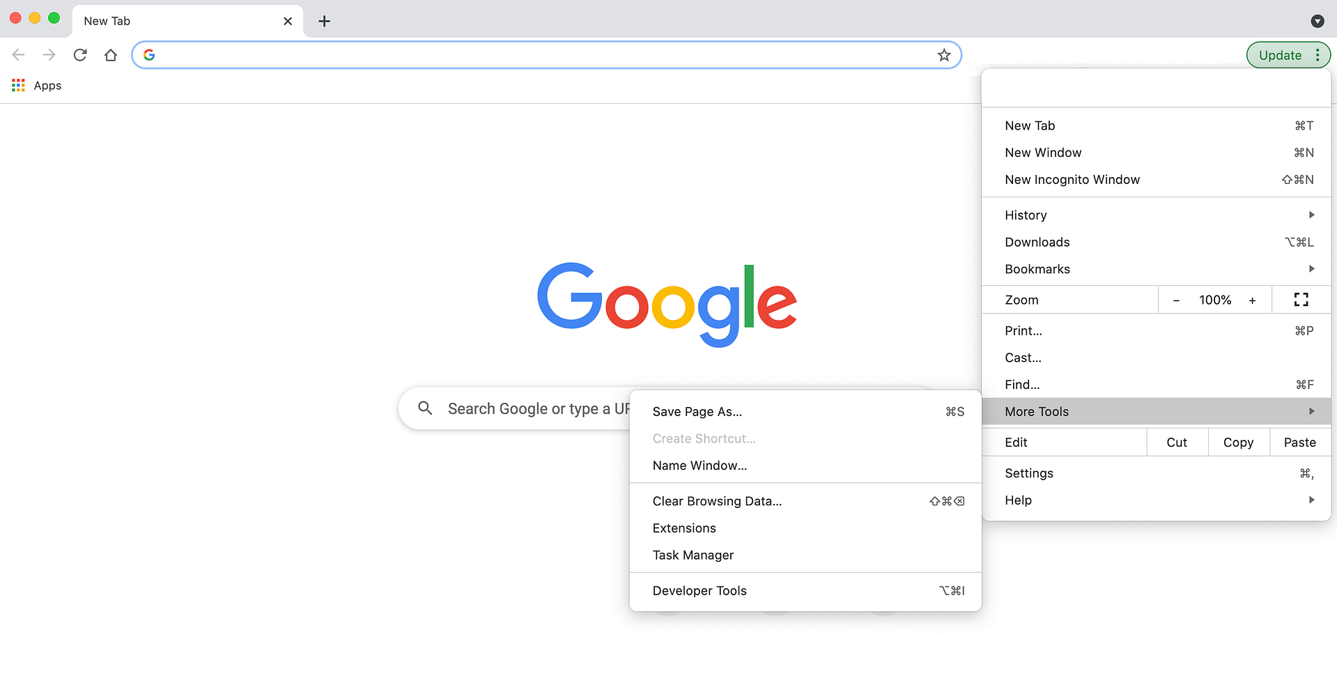 How to clear cache using Google Chrome. 