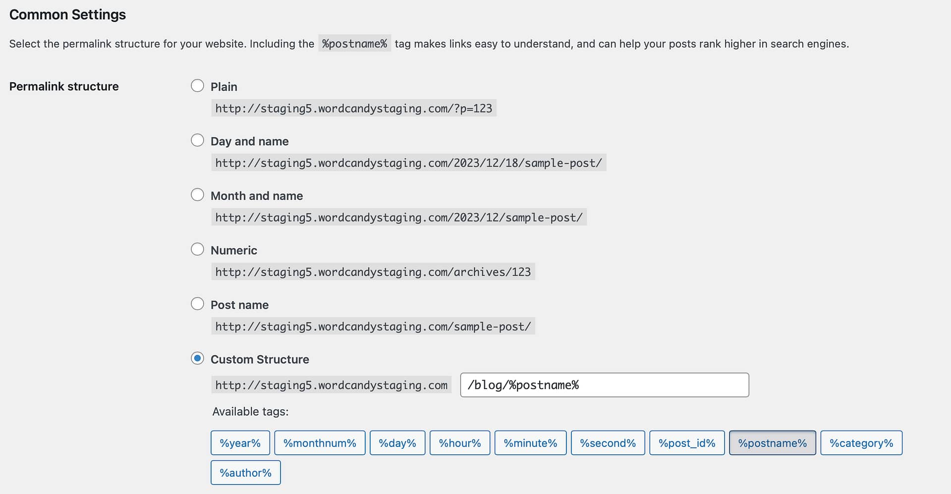 How to update permalinks after moving from Weebly to WordPress