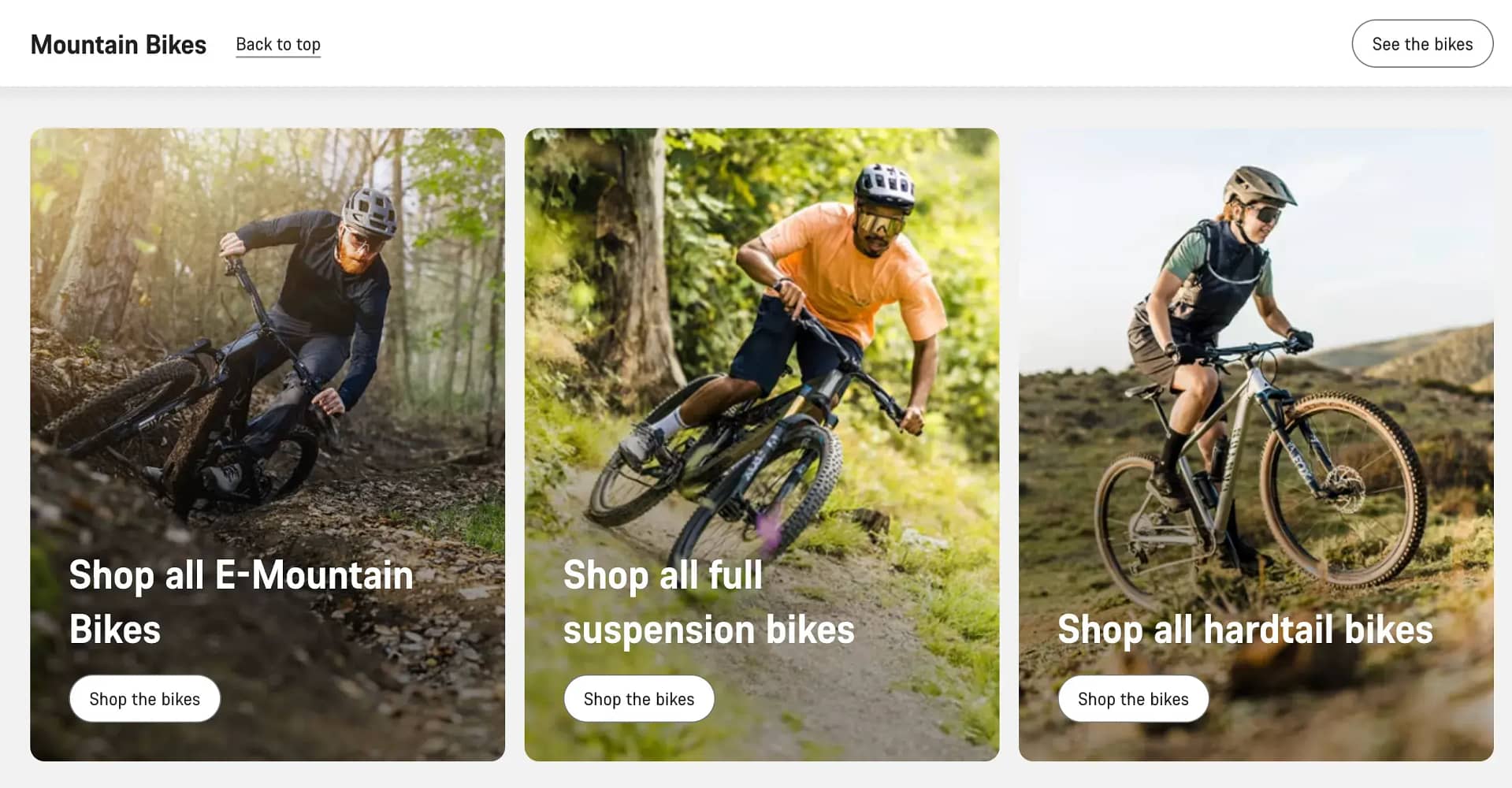 Bicycle product photos.