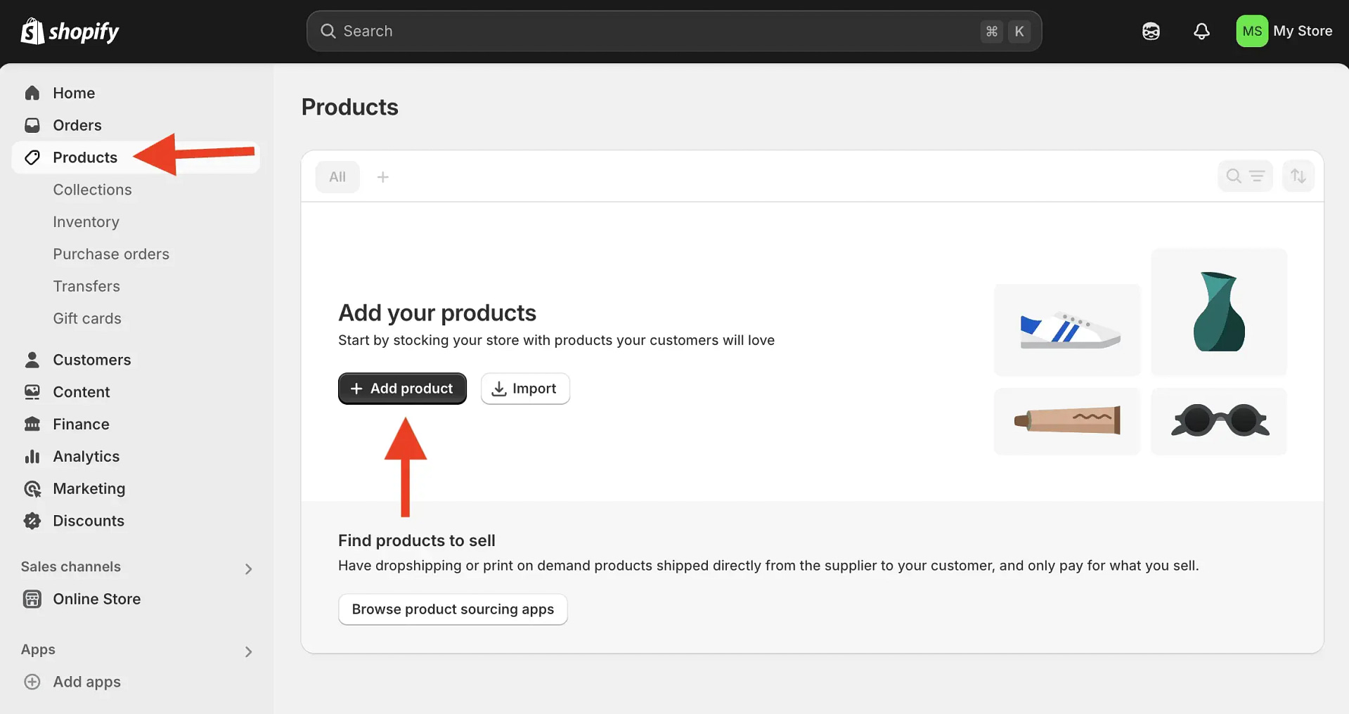 Adding products to Shopify store
