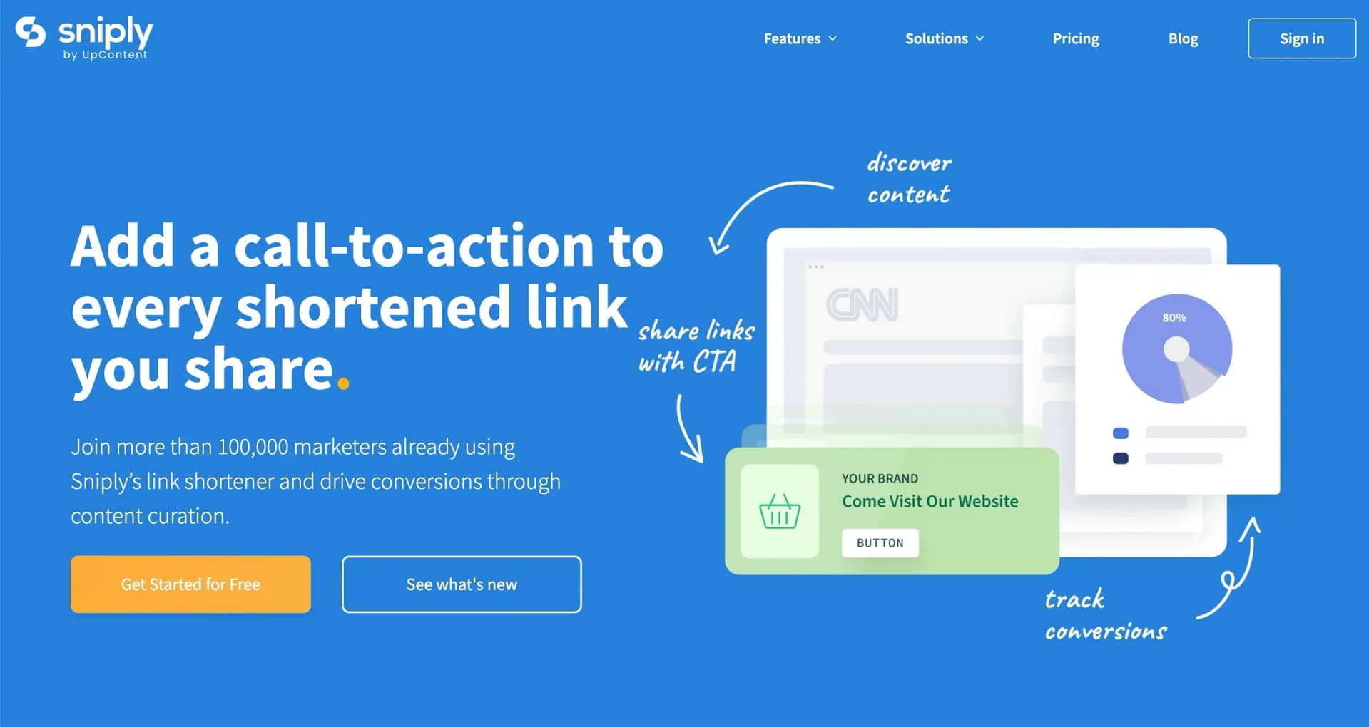 Sniply homepage.