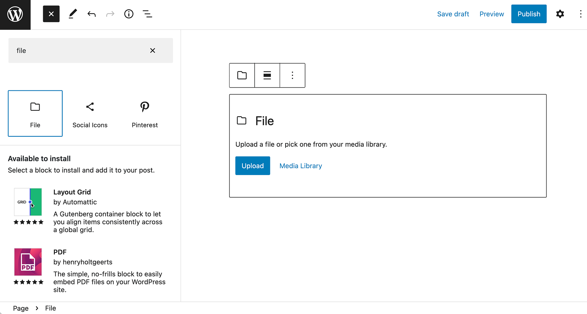 The WordPress File Block