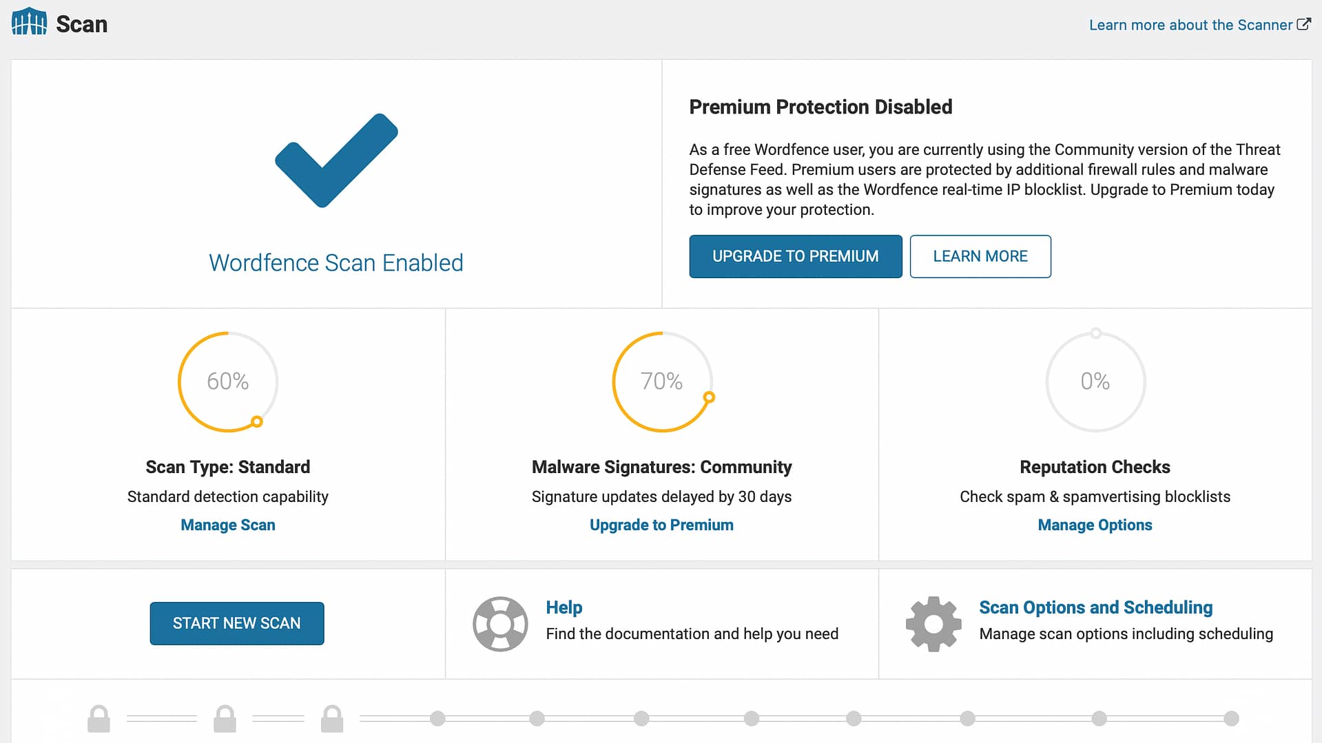 Wordfence vs All-In-One WP Security: Wordfence malware scanning.