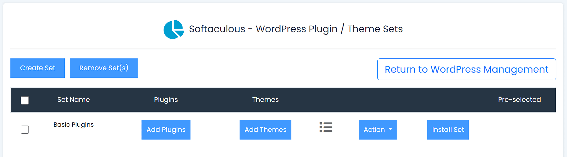 Creating plugin sets in cPanel.