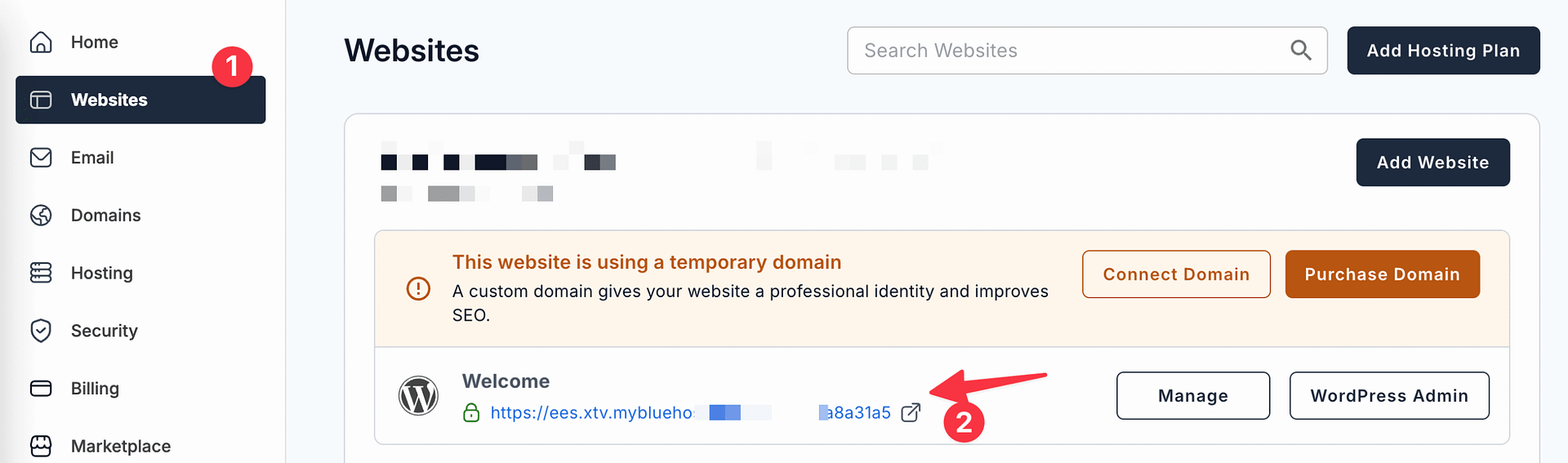 site address