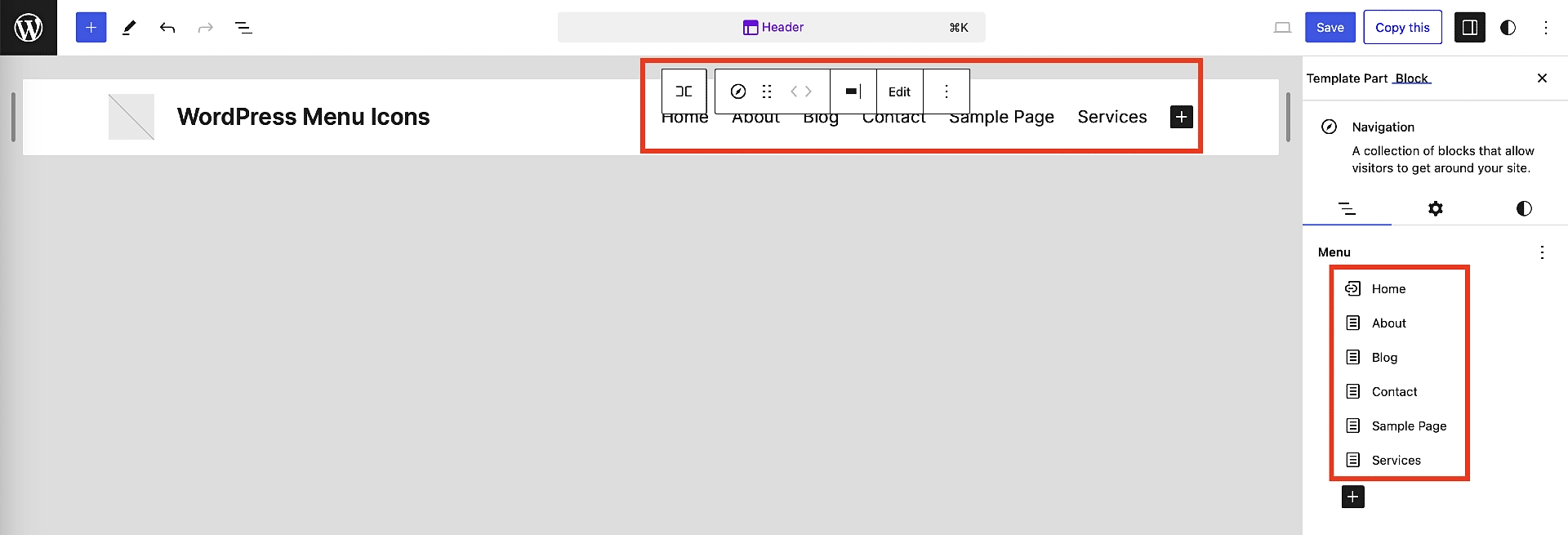Viewing as the classic menu was successfully imported into FSE.