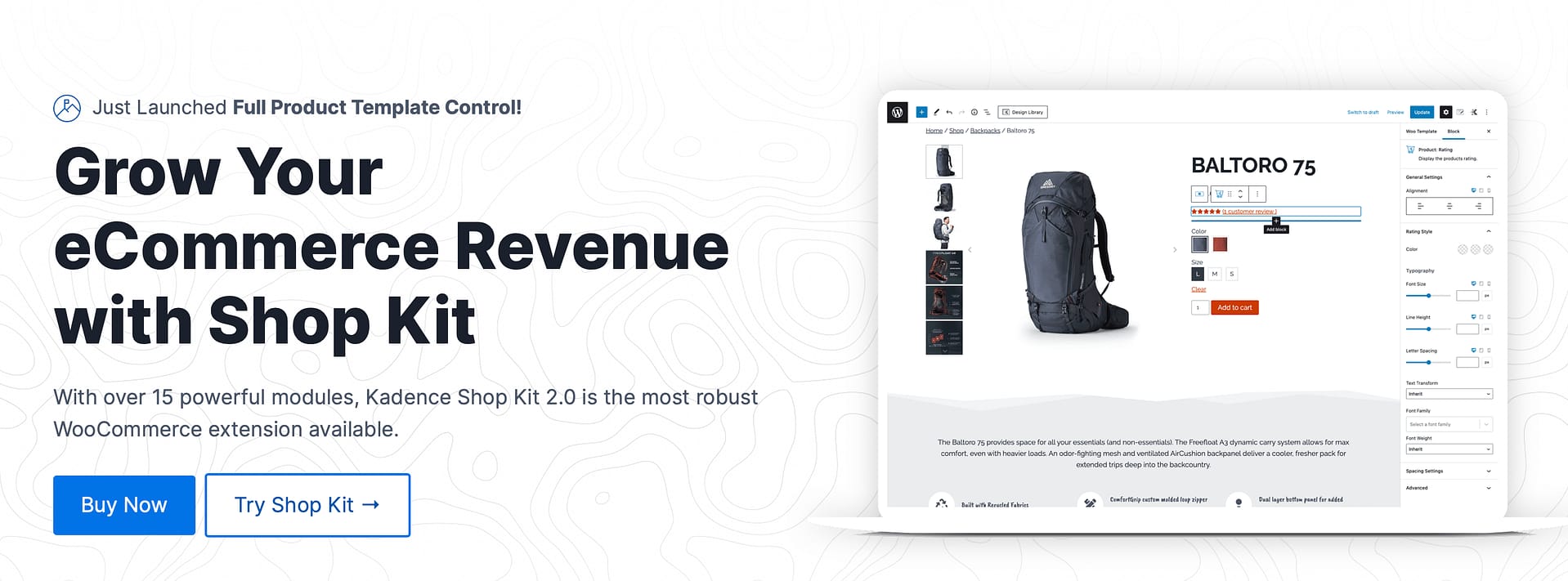 Kadence Shop Kit.