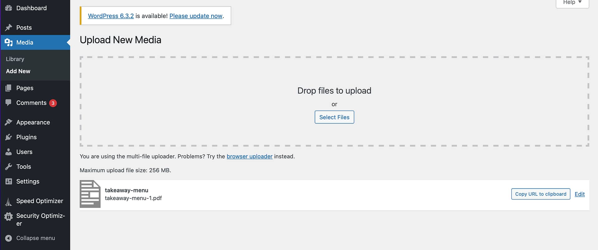 Uploading downloadable files in WordPress.