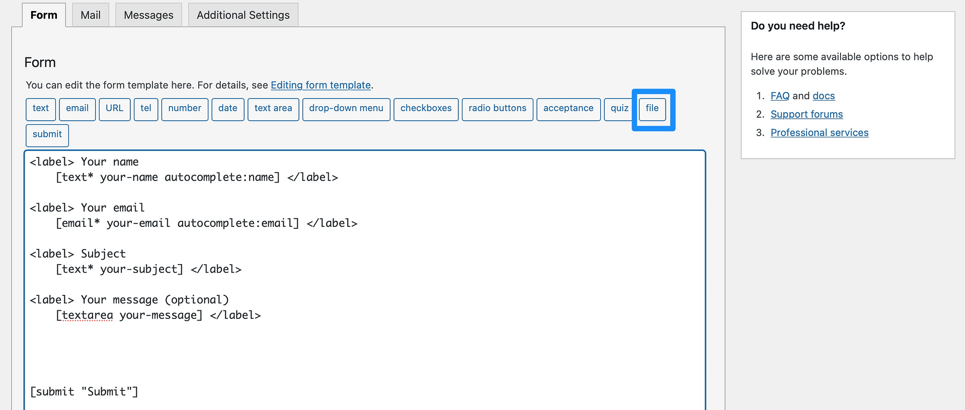 Add file tag to your form.