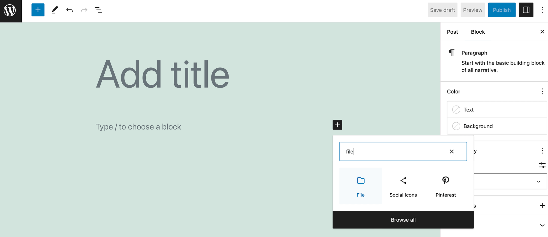 Add downloadable files in WordPress using blocks.