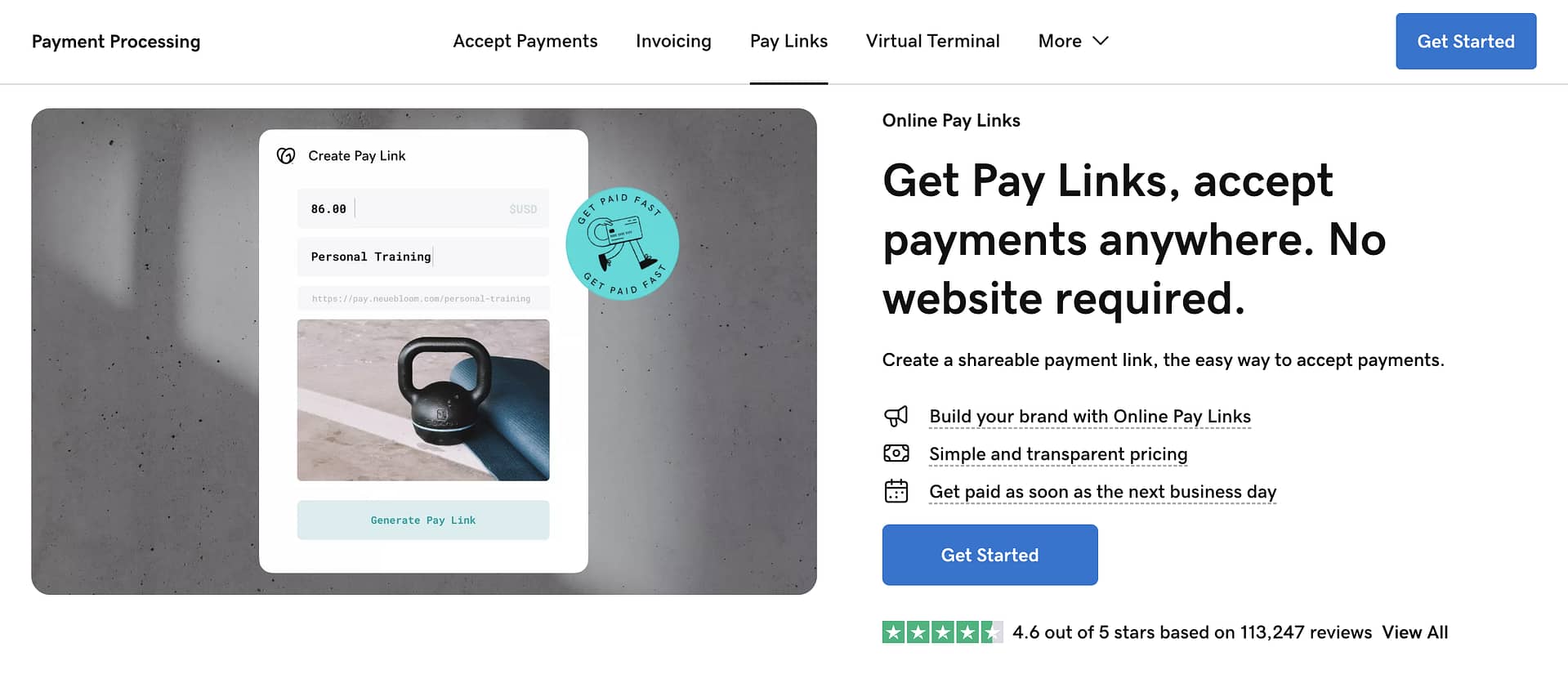 GoDaddy Pay Links