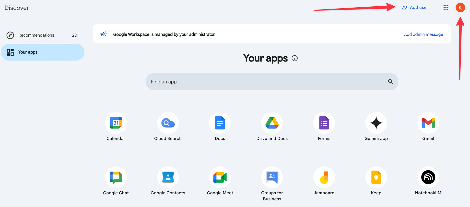 manage workspace