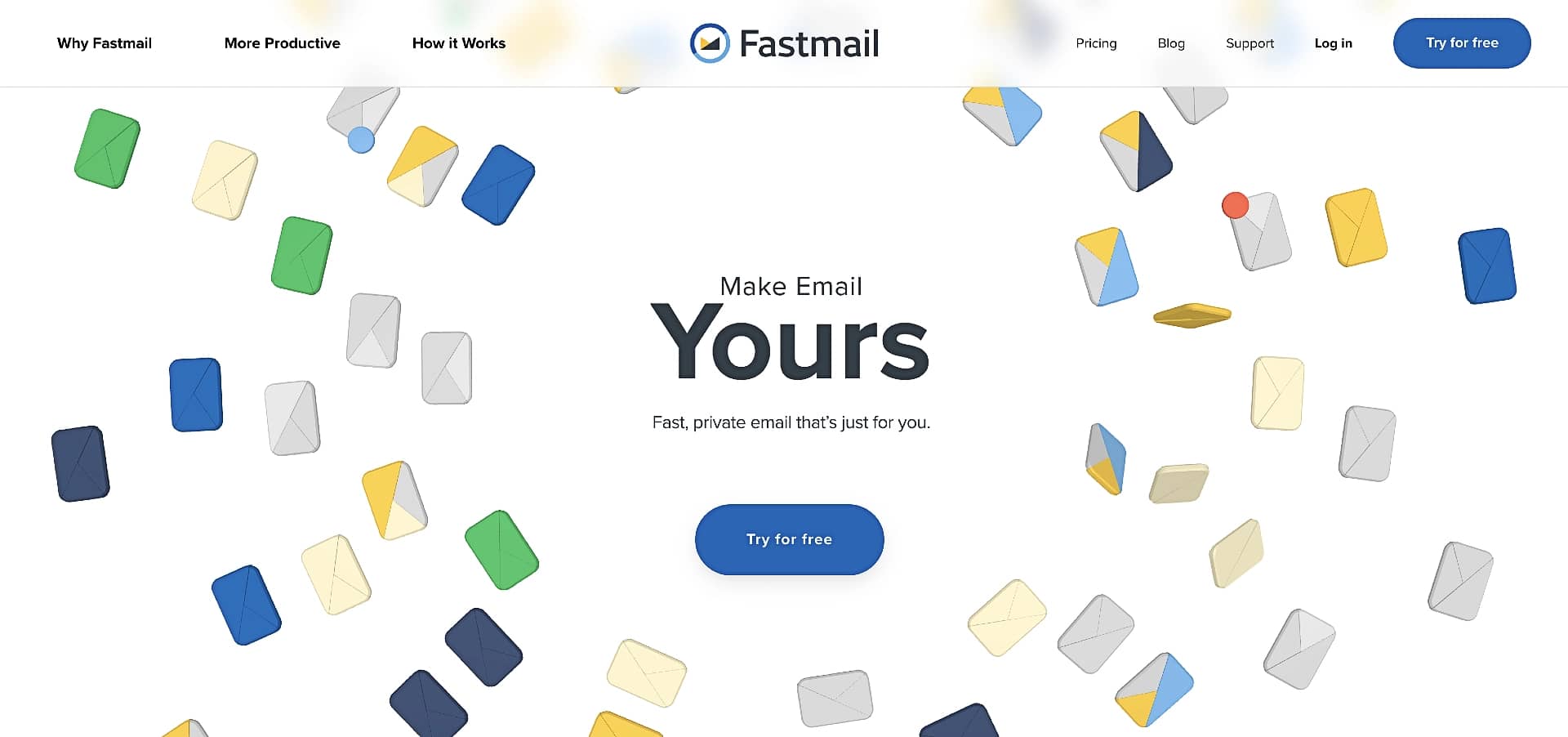 Fastmail Homepage.