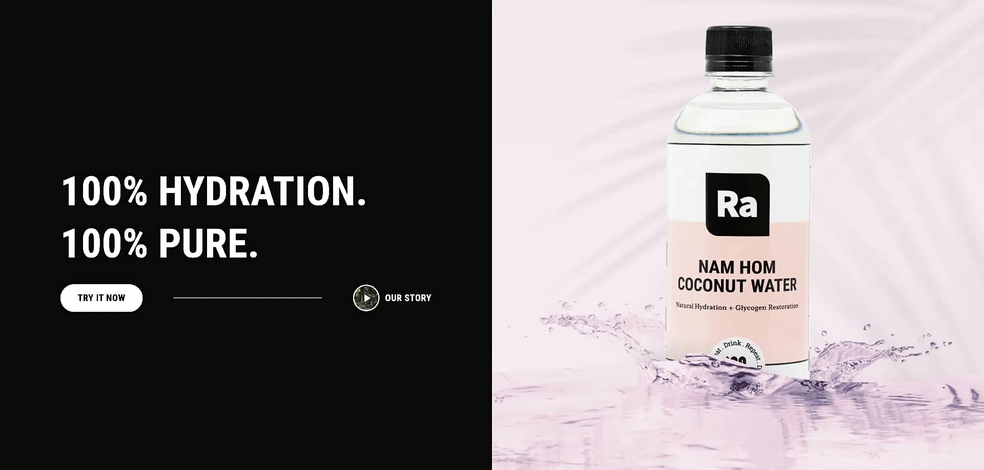 Drinkra homepage.
