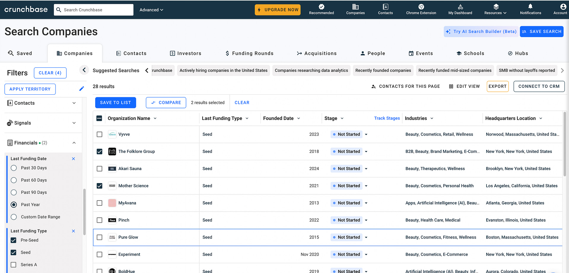 Crunchbase example