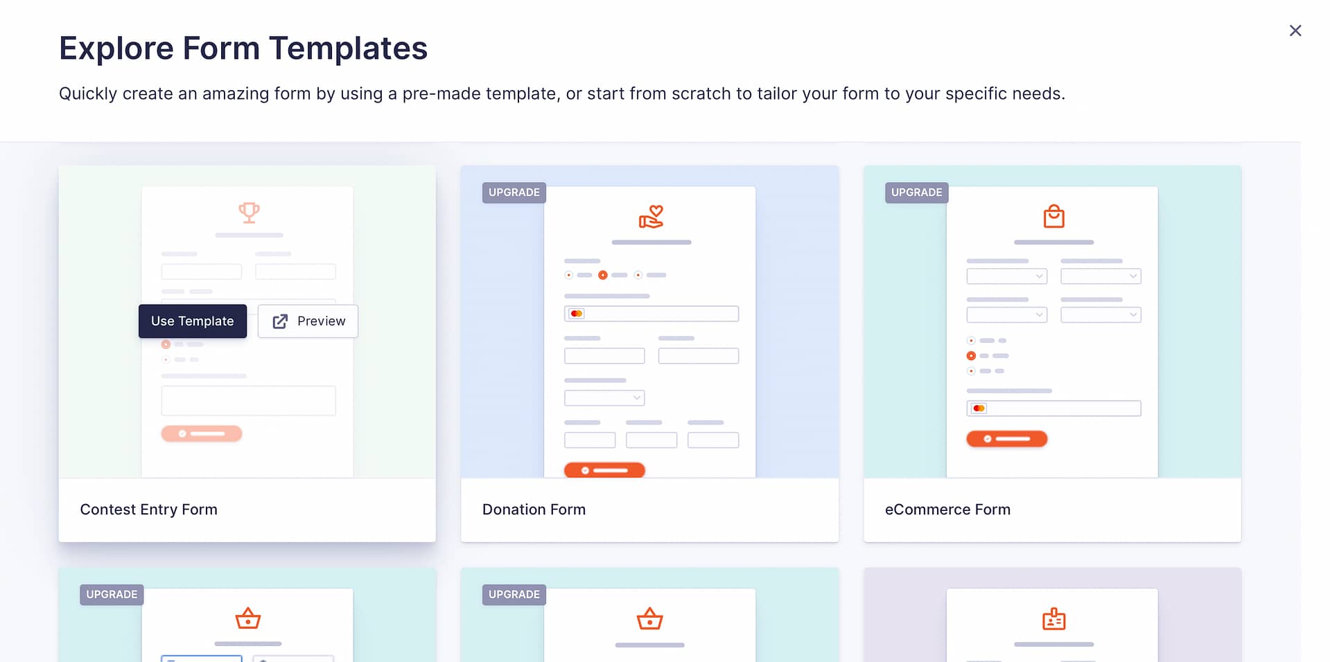 Gravity Forms templates.