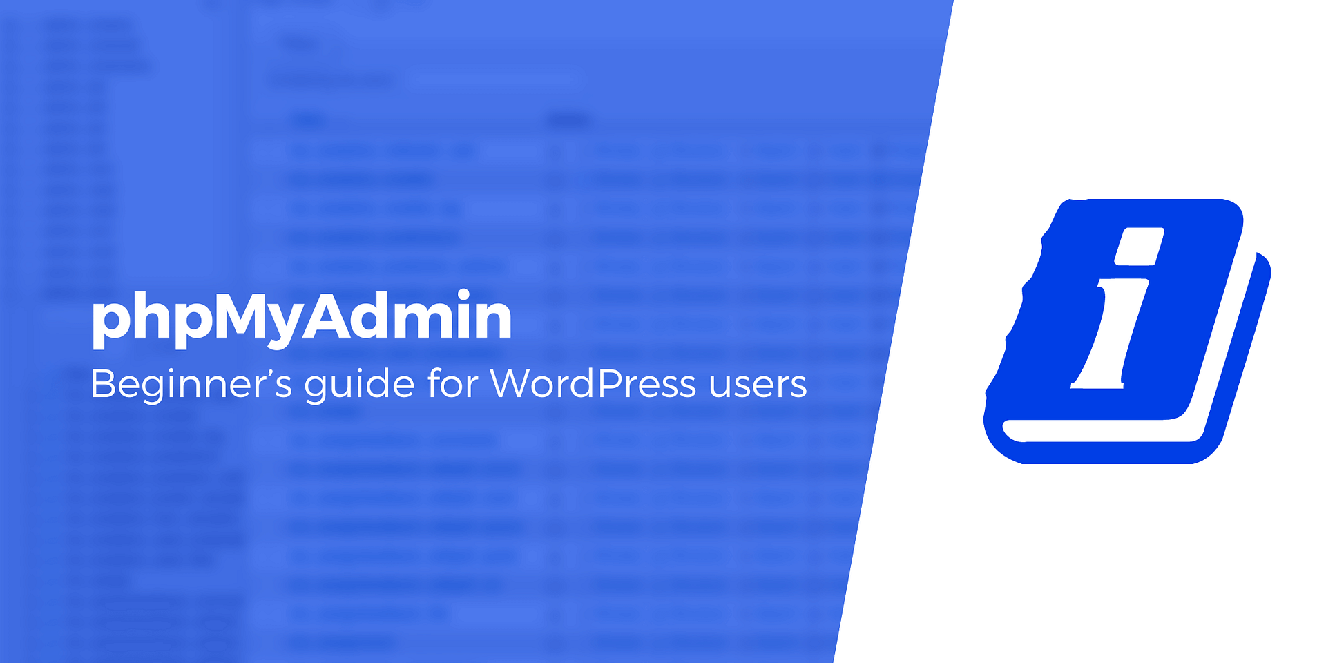 WordPress phpMyAdmin Guide: From a Beginner's Point of View
