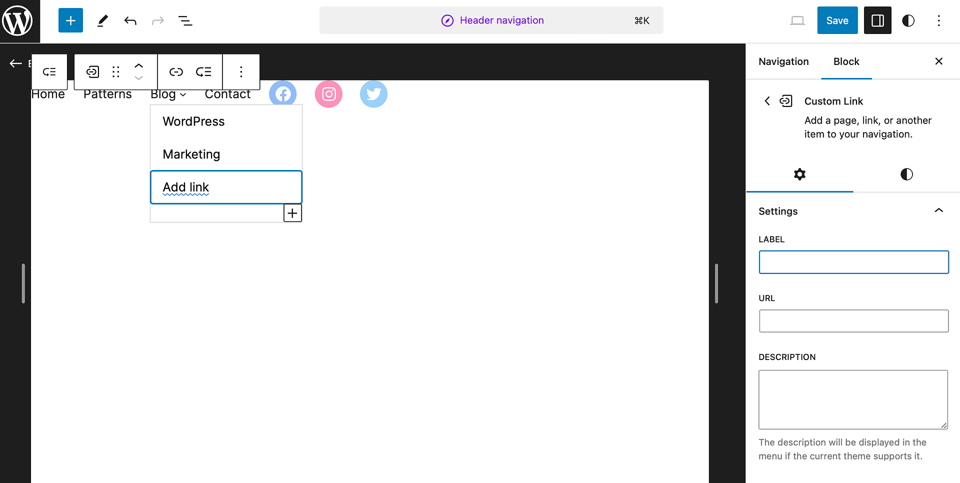 Add a submenu with the FSE