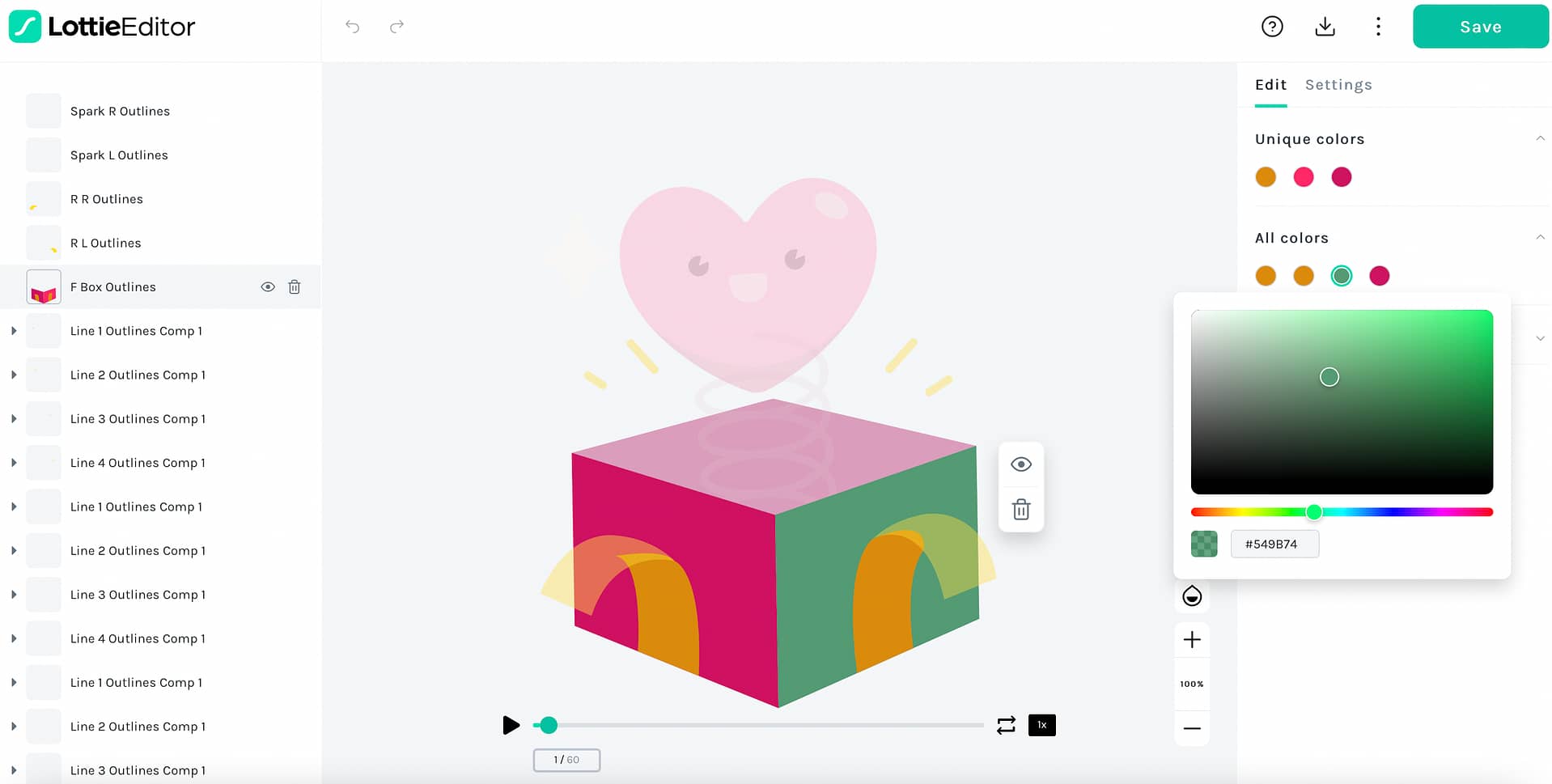 Using the Lottie Editor to modify your animation