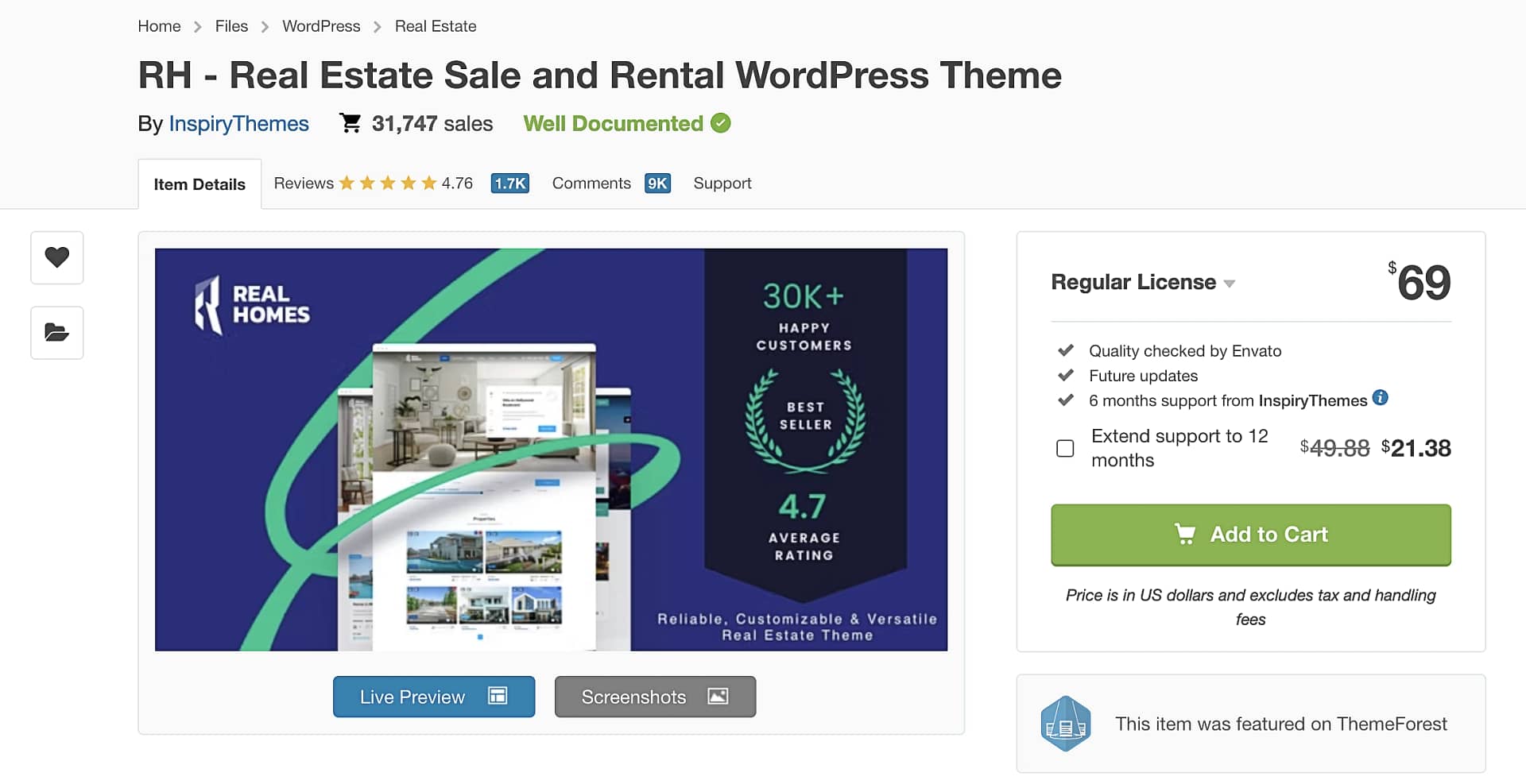 Real Estate Sale and Rental WordPress Theme