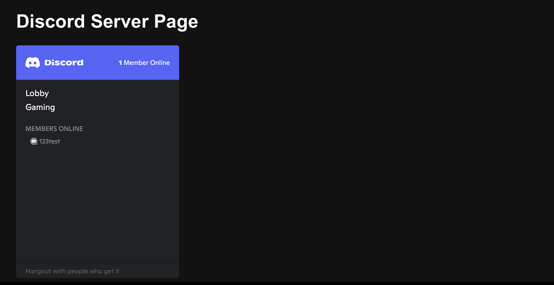 Preview your Discord widget.