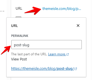 How to set up post slugs