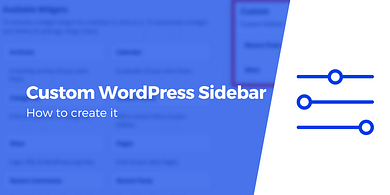 custom wordpress sidebar