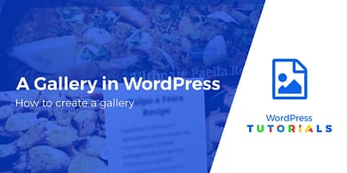 create a gallery in WordPress