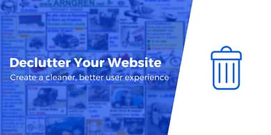 Remove Clutter from Website