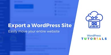 Export WordPress site