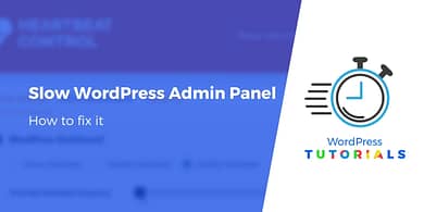 slow wordpress admin panel