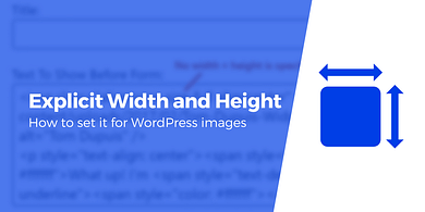 use explicit width and height on image elements