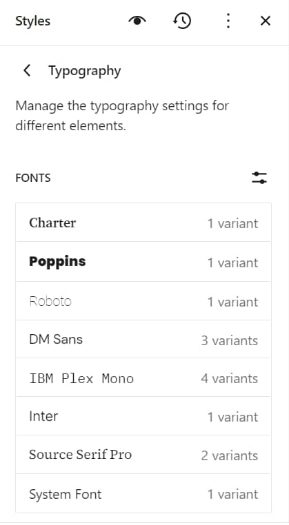 typography wordpress.