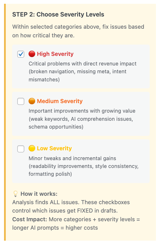 Freshrank content settings 2