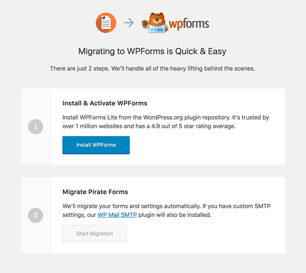 pirate forms migration